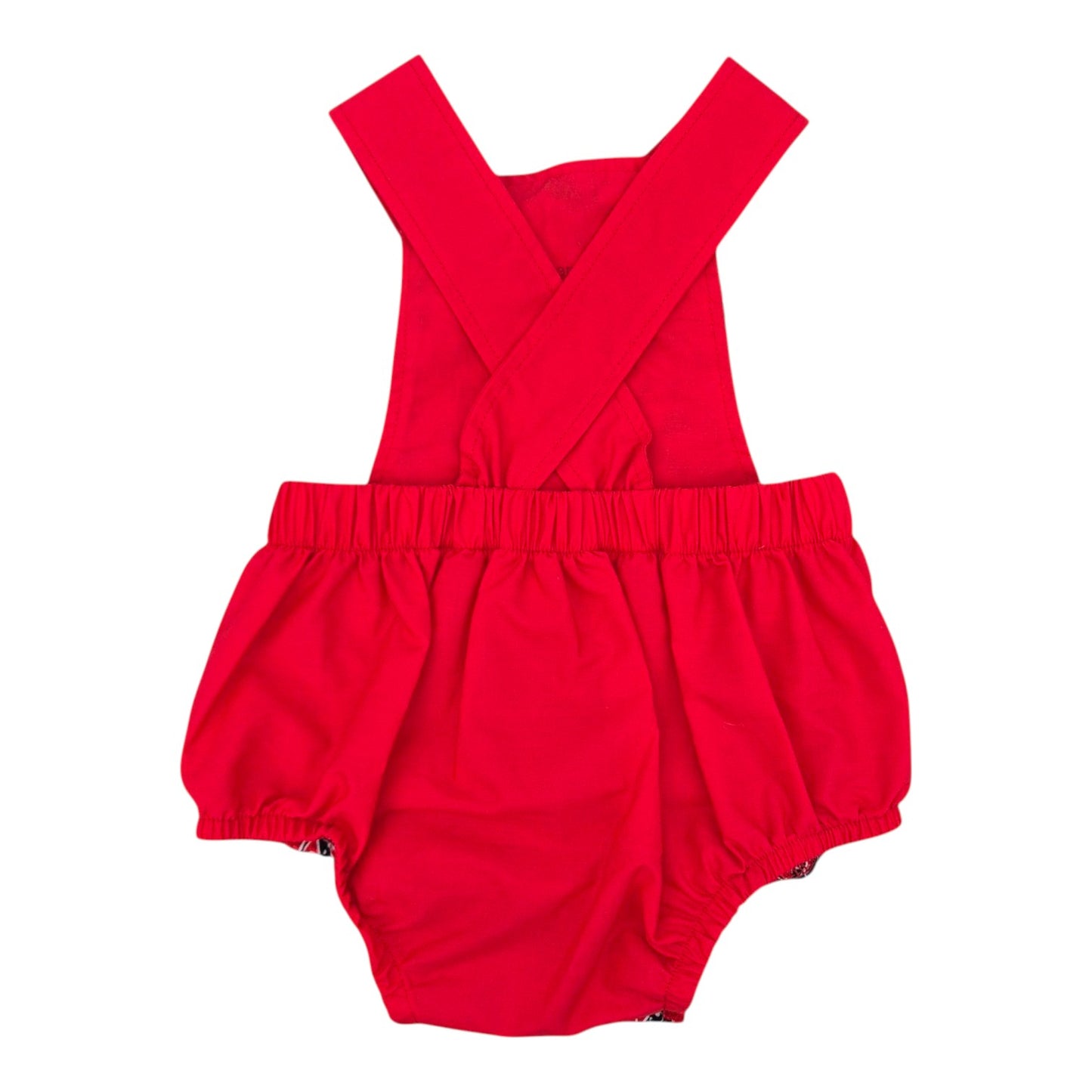 Romper - New Zealand Red and Black Koru – Handmade by Jacaranda Clothing