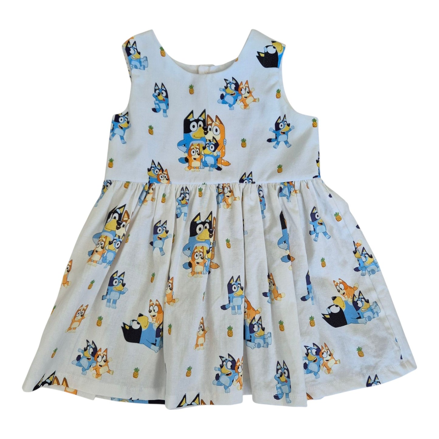 Dress - White Bluey – Handmade by Jacaranda Clothing