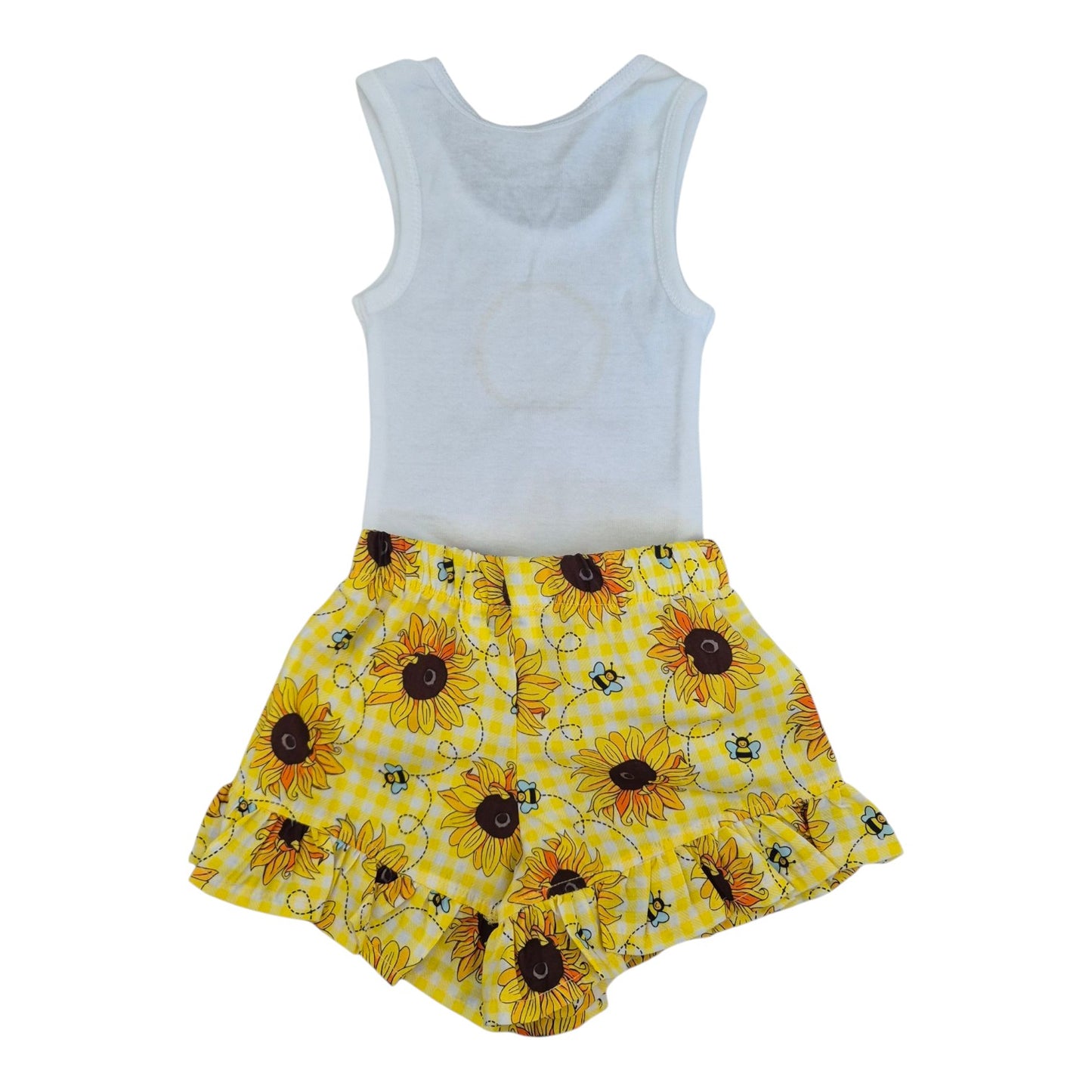 Shorts and Singlet Set - Sunflower – Handmade by Jacaranda Clothing
