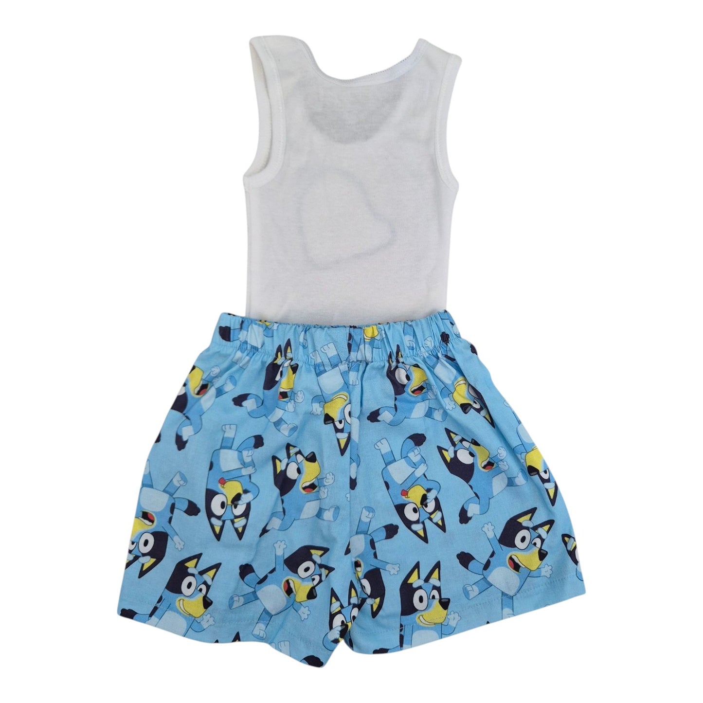 Shorts and Singlet Set - Blue Bluey – Handmade by Jacaranda Clothing